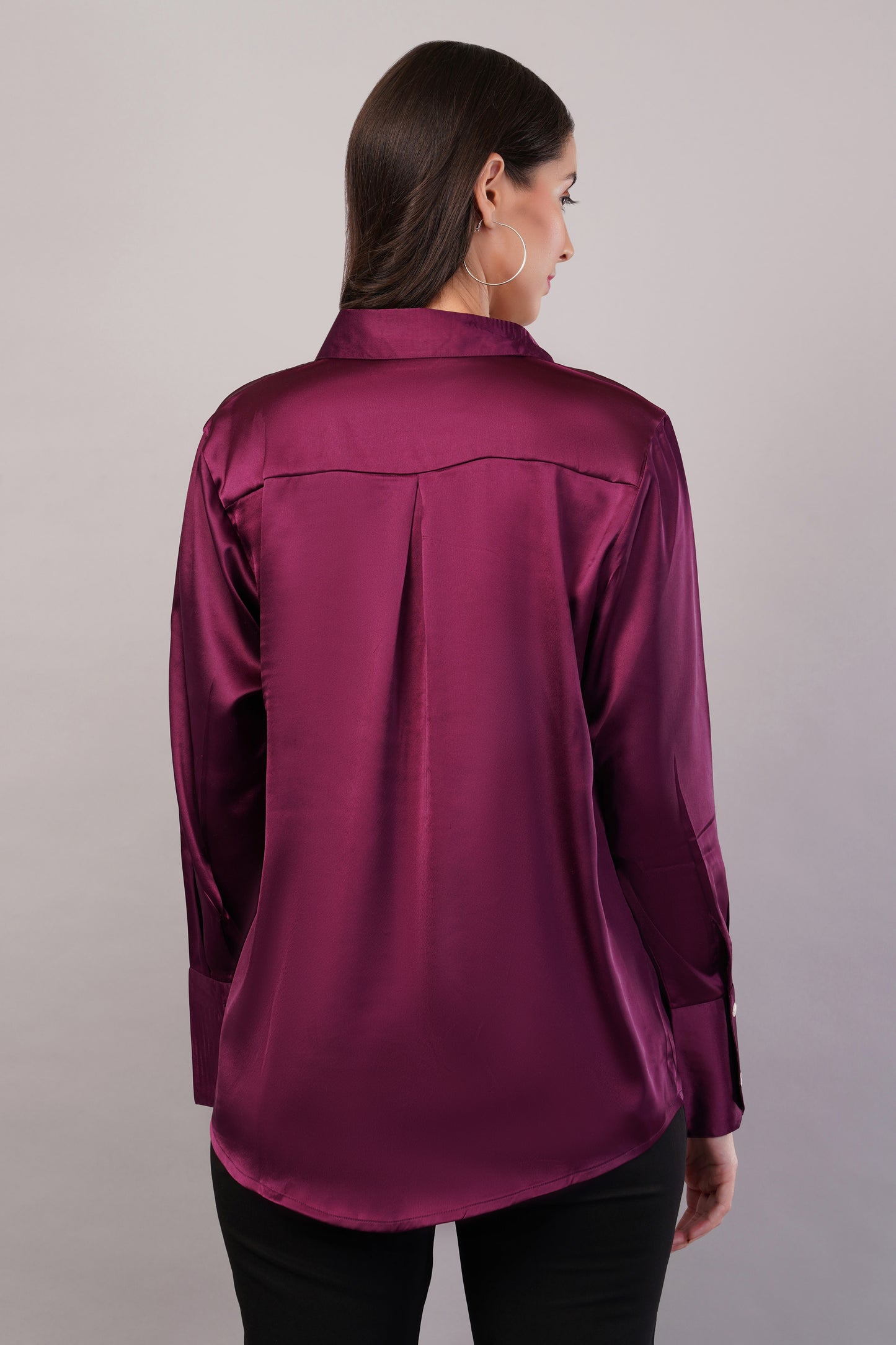 Purple Satin Shirt